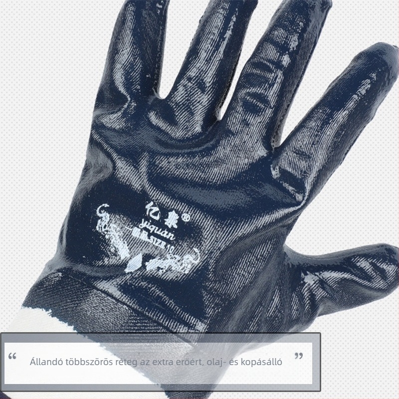 Nitril védő kesztyűk – olajálló, kopásálló, csúszásmentes, 120 g, Márka Yiquan
