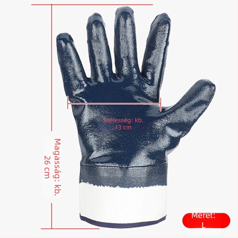 Nitril védő kesztyűk – olajálló, kopásálló, csúszásmentes, 120 g, Márka Yiquan