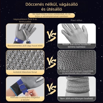 Job Health vágásálló kesztyű, ipari használatra, súly 10