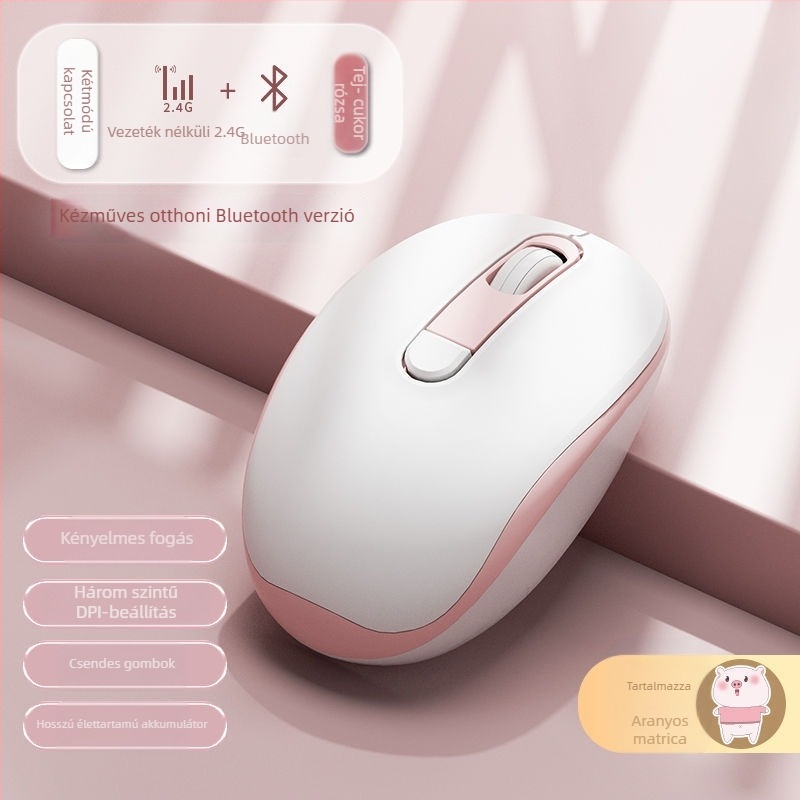 Csendes kábeles optikai egér USB, 2-gombos