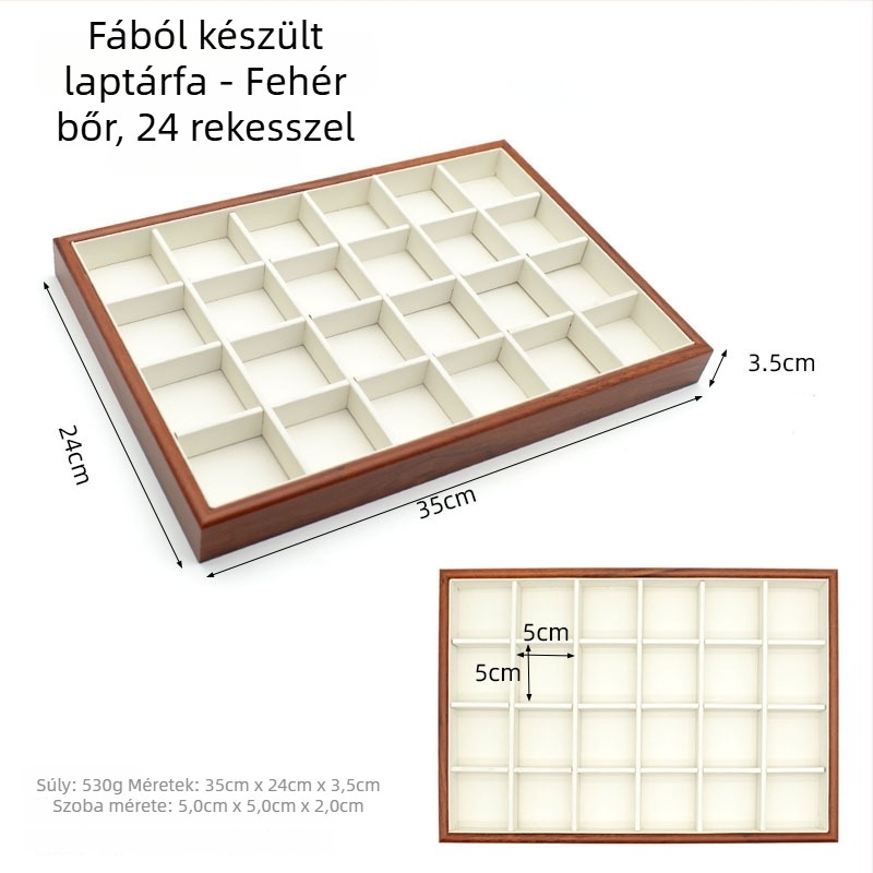 Fából készült ékszerállvány rácsos kialakítással, tároló fülbevalók, gyűrűk, nyakláncok és karkötők számára