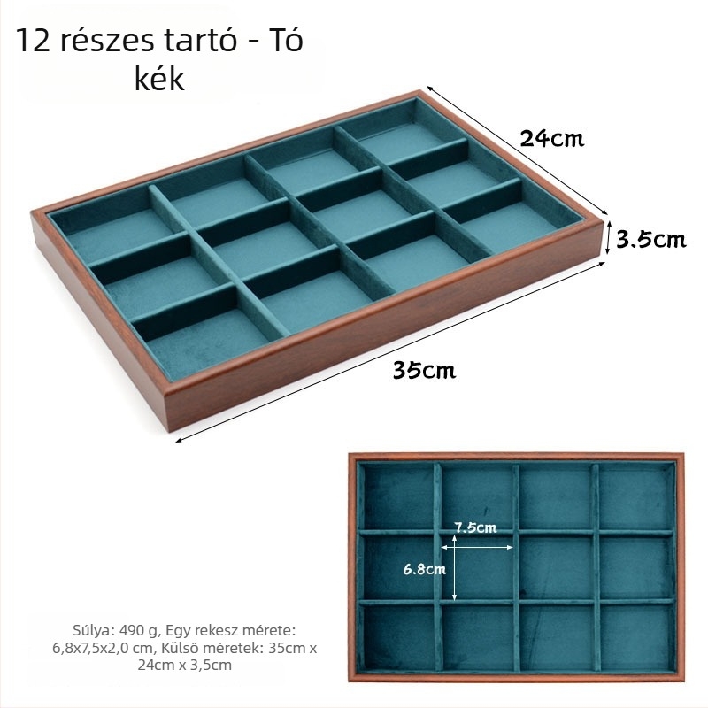 Fából készült ékszerállvány rácsos kialakítással, tároló fülbevalók, gyűrűk, nyakláncok és karkötők számára