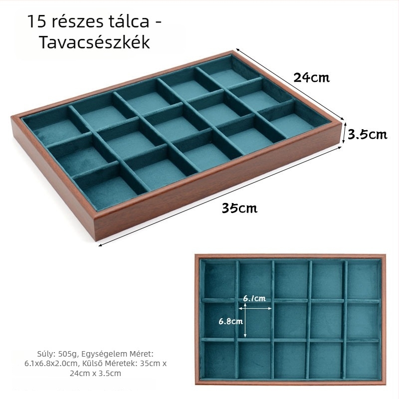 Fából készült ékszerállvány rácsos kialakítással, tároló fülbevalók, gyűrűk, nyakláncok és karkötők számára