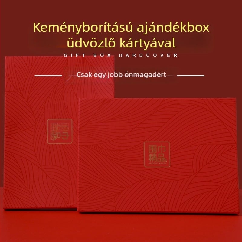 Női selyemnyomott sál — City Show, mind évszakokra alkalmas négyszögletes sál díszdobozos csomagolás, származás Zhejiang