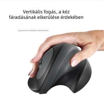 Ergonómikus függőleges egér, 4 gomb, Bluetooth-kapcsolat, Type-C töltés, plug-and-play támogatás