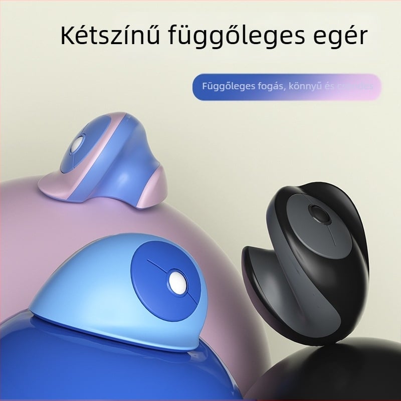 Ergonómikus függőleges egér, 4 gomb, Bluetooth-kapcsolat, Type-C töltés, plug-and-play támogatás