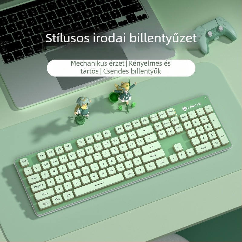 L1 kábeles billentyűzet, mechanikus érzet, 104 gomb, egyszínű háttérvilágítás, modell L1