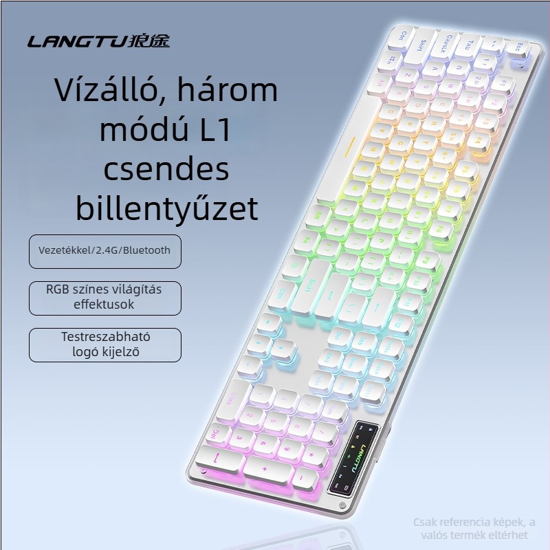 L1 kábeles billentyűzet, mechanikus érzet, 104 gomb, egyszínű háttérvilágítás, modell L1