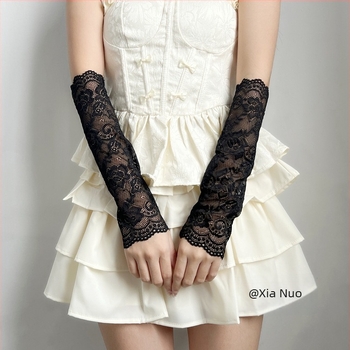 Napvédő karvédők csipkés dizájnnal, nylon >96%, UV védelem, vezetéshez és kerékpározáshoz, 2025 nyár