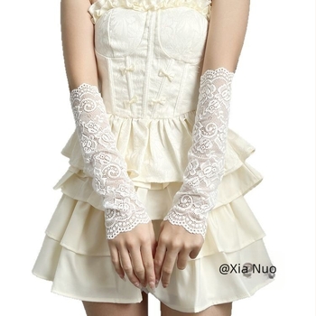 Napvédő karvédők csipkés dizájnnal, nylon >96%, UV védelem, vezetéshez és kerékpározáshoz, 2025 nyár