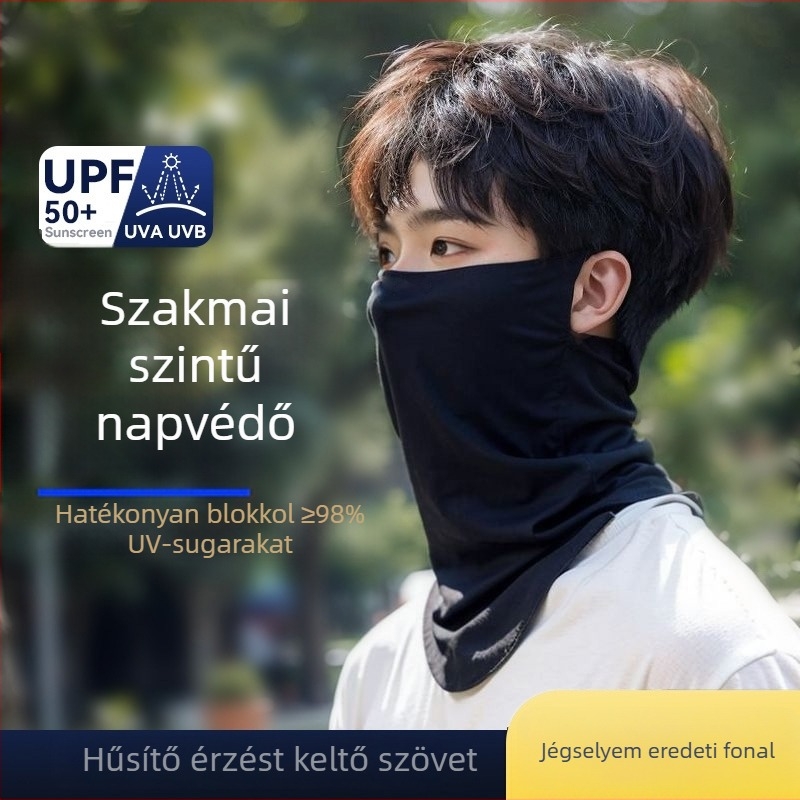 UV védelem az arcra és a nyakra – lélegző nejlon anyagú uniszex maszk, divatos közlekedési stílus