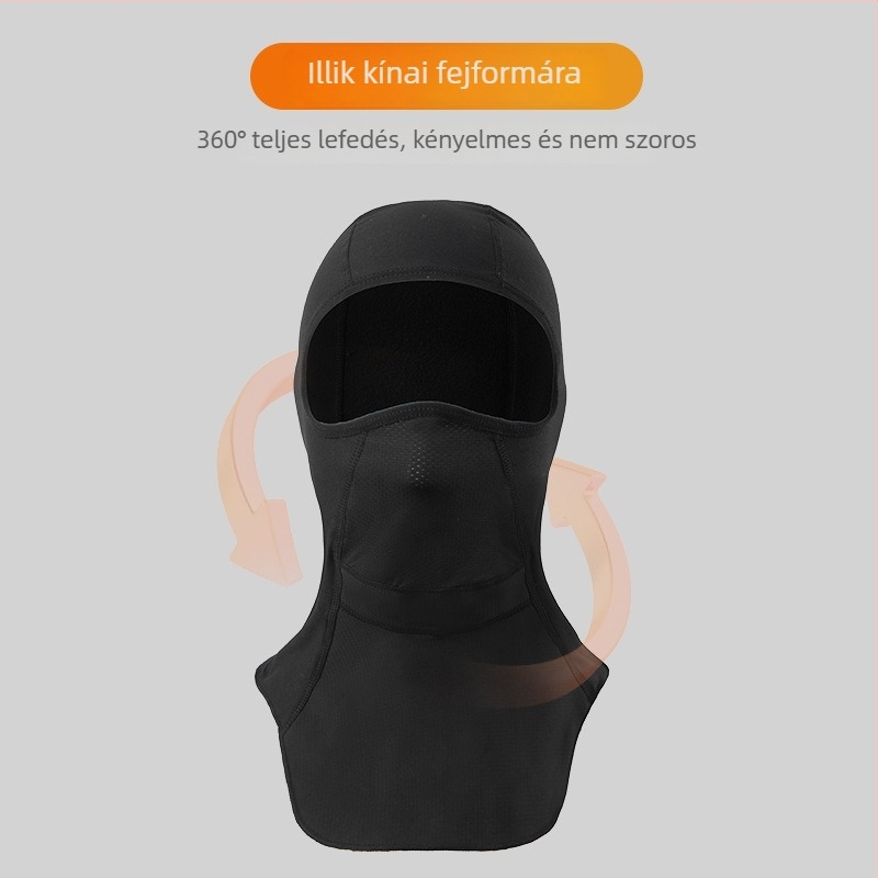 Kerékpáros maszk fleece belső bélésű téli melegséggel, szélálló és UV védelem; uniszex; Moto Mars; anyag: Spandex/Lycra; testreszabható