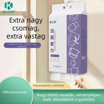 Egyszer használatos arc törölközők, 100% viszkóz rost, falra szerelhető, gyors nedvszívás 0–5 s