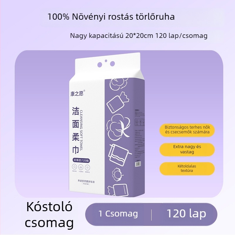 Egyszer használatos arc törölközők, 100% viszkóz rost, falra szerelhető, gyors nedvszívás 0–5 s