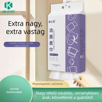 Egyszer használatos arc- és fürdő törölközők, falra szerelhetők, 100% viszkóz rost, vastagodott, 0–5 s nedvszívás