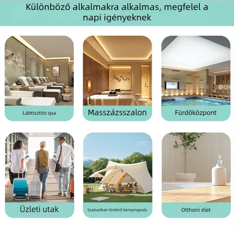 Egyszer használatos arc- és fürdő törölközők, falra szerelhetők, 100% viszkóz rost, vastagodott, 0–5 s nedvszívás