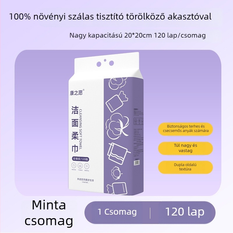 Egyszer használatos arc- és fürdő törölközők, falra szerelhetők, 100% viszkóz rost, vastagodott, 0–5 s nedvszívás
