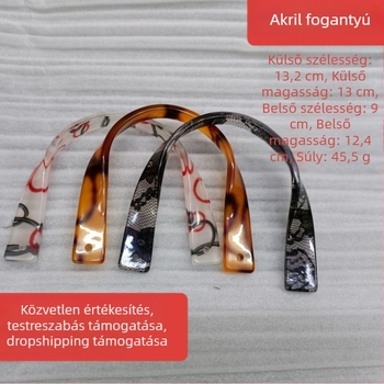 Akril kézitáska fogantyú U-formájú csavart kivitelben - Hiro Mori - Anyag: Akril - Funkció: terheléscsökkentés - Szezon: 2024 nyár