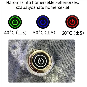 USB-melegítő sál hőmérséklet-szabályozással, flanel takaró köpeny-stílusban, 8W