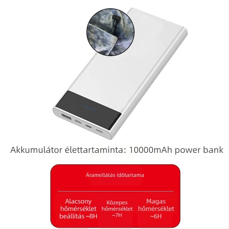 USB-melegítő sál hőmérséklet-szabályozással, flanel takaró köpeny-stílusban, 8W
