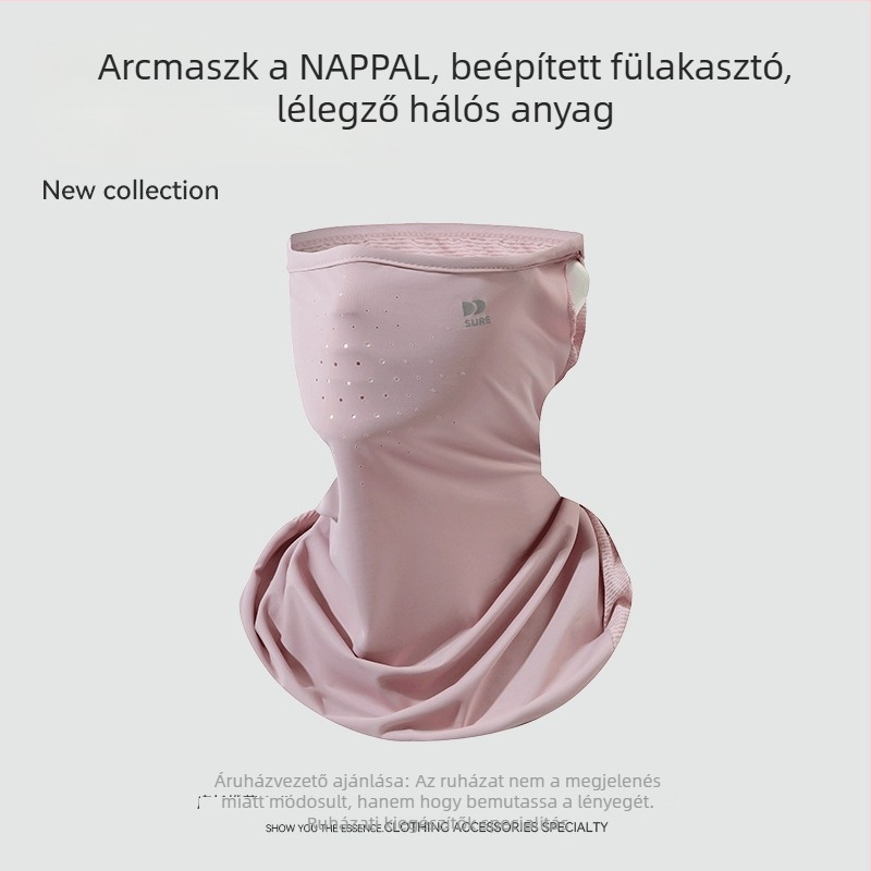 Ice Silk UV maszk poliészterből, légáteresztő, gyorsan száradó, teljes arcfedettség, kültéri kerékpározáshoz