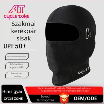 Kerékpáros maszk ice silk anyagból, teljes arcot fedő kialakítással szemüvegnyílással, napsütés elleni védelem, szélálló nyakkendő, Unisex