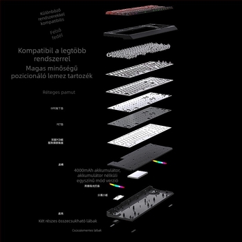 Black Snake YG98 mechanikus billentyűzetkészlet RGB háttérvilágítással, kábeles, több mint 98 billentyű, mechanikus kapcsolók