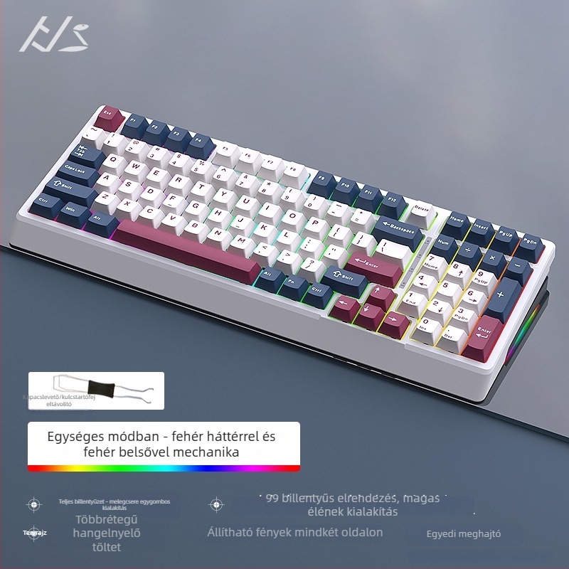 Black Snake YG98 mechanikus billentyűzetkészlet RGB háttérvilágítással, kábeles, több mint 98 billentyű, mechanikus kapcsolók