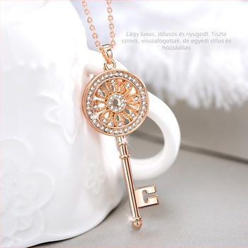 Kulcsmedálos nyaklánc, ötvözet, Zhuotu, minimalist geometriai stílus, tél 2021