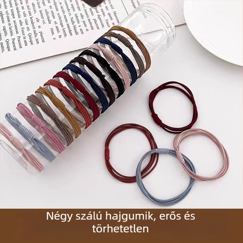 Textilből készült copf-hajgumi — fonott kivitel, koreai stílus, magas rugalmasság, 2024 ősz megjelenés