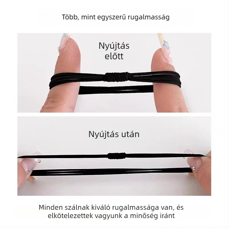 Textilből készült copf-hajgumi — fonott kivitel, koreai stílus, magas rugalmasság, 2024 ősz megjelenés