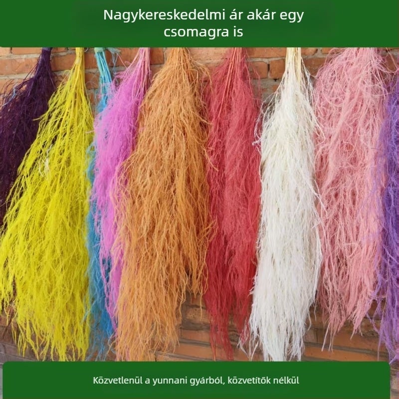 Lógó virágos dekoráció megőrzött és szárított virágokkal, Dragon whiskers grass és Long-Haired Grass — modern minimalista stílus; Márka: Yunnan runhong; Kód: 2024