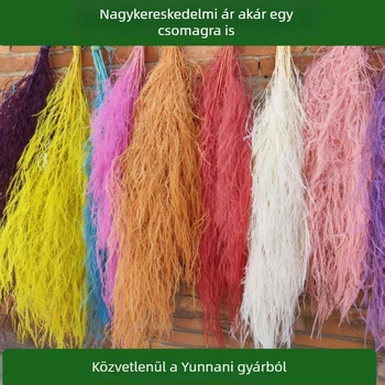 Modern letisztult minimalist lógó virágos műalkotás megőrzött és szárított virágokkal, sárkány bajusza és hosszú szőrű fűvel, esküvői dekoráció, egyedi feldolgozás • Márka: Yunnan runhong • Termékkód: 2024 • Eredet: Kina • Importált: Nem