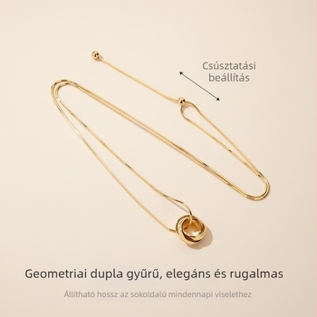Nyaklánc keresztlánccal, többszörös rétegű, ötvözet, electroplating, Qlady