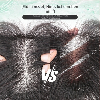 Frufru paróka, valódi emberi hajból, kézzel készített szövés, modell 811, frufru egyenes vagy ferde, festhető és permálható