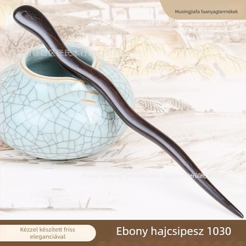 Ébenfa hajtű, vintage hullám stílusú fejfedő kiegészítő, testreszabható