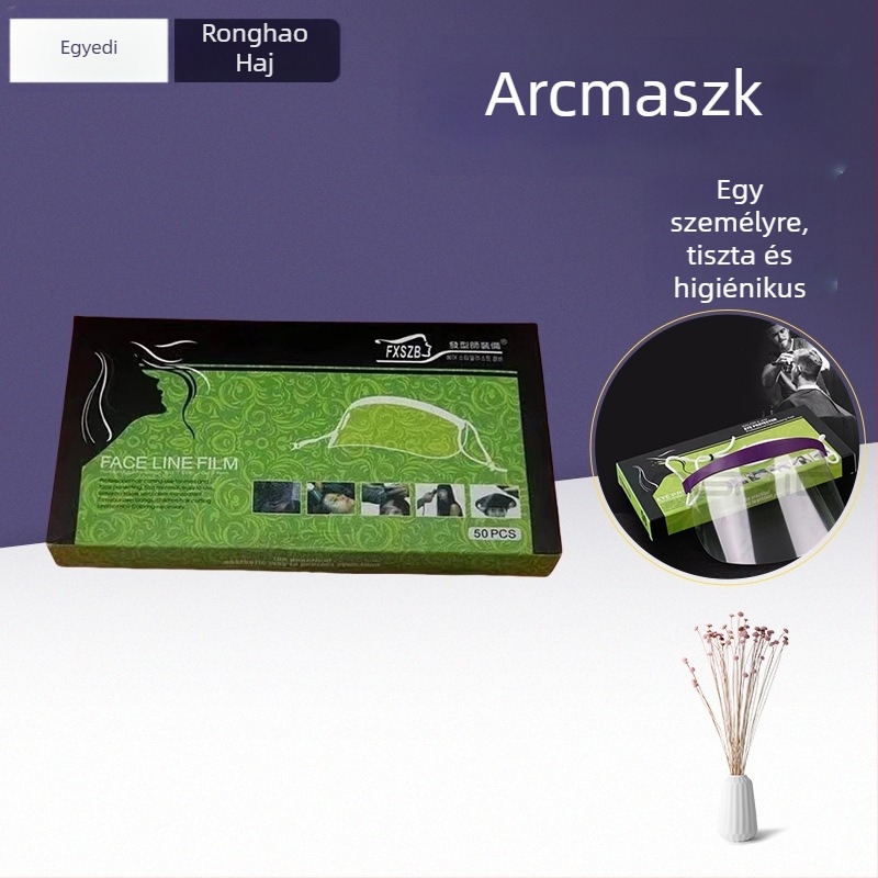 Fodrászati eszközök: egyszer használatos frufru matricák és hajfesték maszk szalon használatra