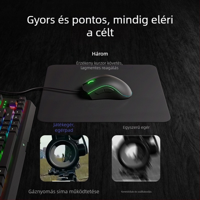 TPU egérpad — csúszásmentes, egyoldalas, testreszabható Esport és irodai használatra.