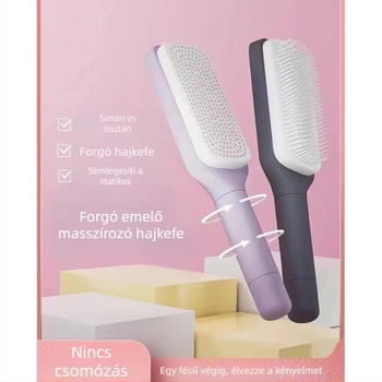 ABS anyagú levegő párnás fésű, antistatikus, teleszkópos masszázs, egy kattintásos tisztítás