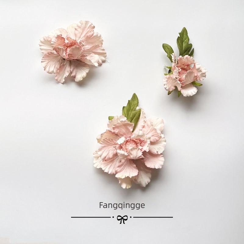 Selyem virág hajcsat, Hanfu-stílusú fém hajkiegészítő gyerekeknek