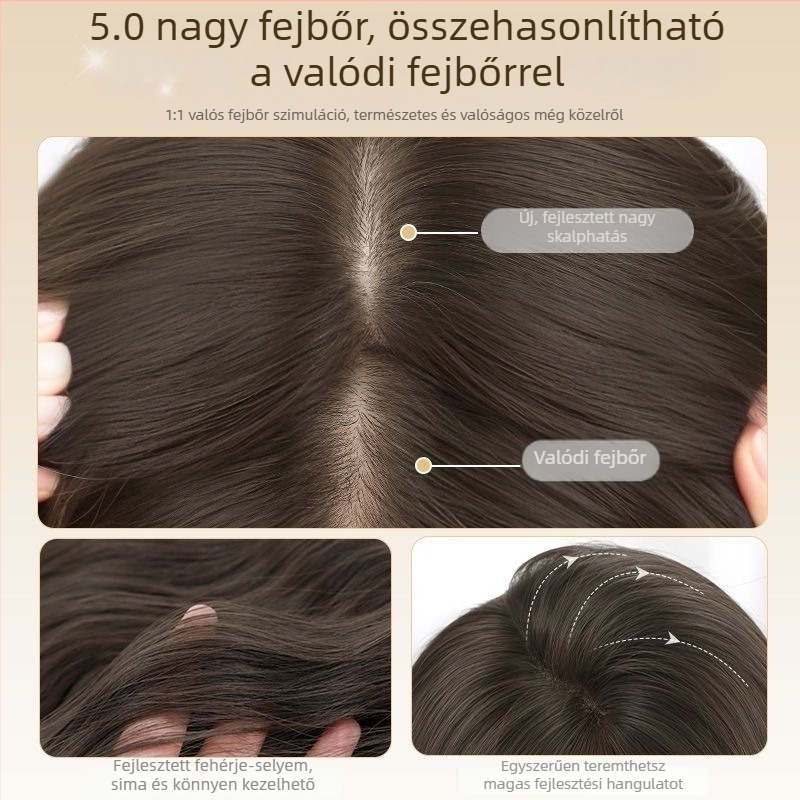 Női paróka – volumen, vízben hullámzó hosszú göndör haj, modell J56, mechanizmus, anyag: magas hőmérsékletű huzal, nem festhető vagy permálható