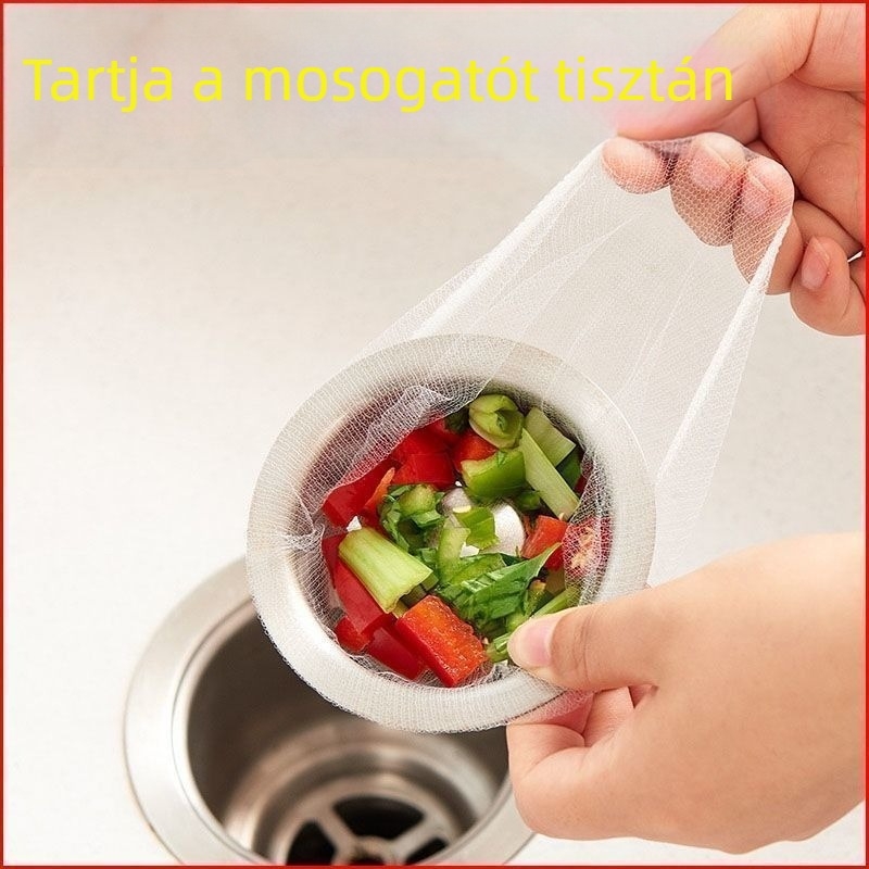 Konyhai mosogató lefolyó szűrő, egyszer használatos, letisztult modern dizájn, prémium minőség