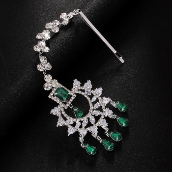 Homloklánc rhinestone vízcsepp medállal, elektroplating, Fj2238, egyedi csomagolás, tavasz 2025