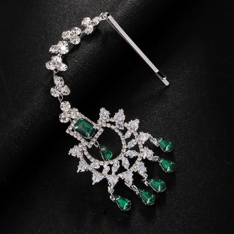 Homloklánc rhinestone vízcsepp medállal, elektroplating, Fj2238, egyedi csomagolás, tavasz 2025