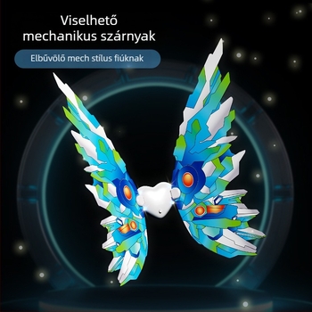 Gyermekek fénylő pillangó szárnyak hát-dekorációs játék — elektromos mozgású, műanyag, 4–6 éveseknek, interaktív szülő-gyermek játék
