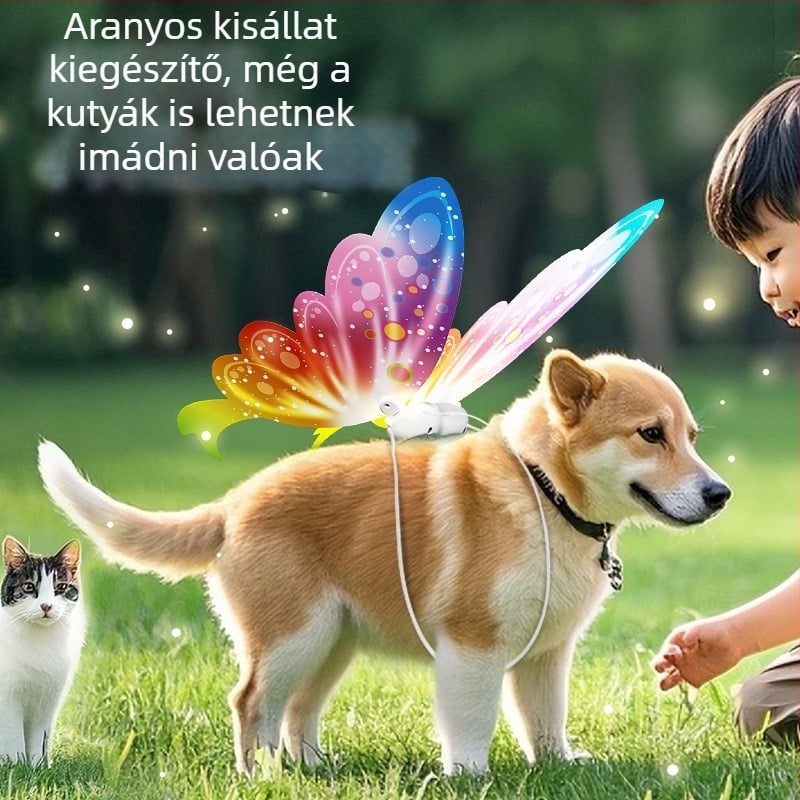 Gyermekek fénylő pillangó szárnyak hát-dekorációs játék — elektromos mozgású, műanyag, 4–6 éveseknek, interaktív szülő-gyermek játék