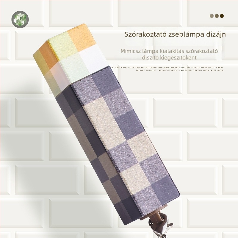 Ruiyingbao Fénylő éjszakai lámpa kulcstartóval és táskára akasztható medállal, claw machine stílusú világító játék műanyagból, 4–6 éveseknek