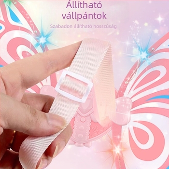 Gyermekeknek szóló világító pillangó szárnyak hanggal és fénnyel, műanyagból, 4–6 éves korosztály számára, segíti a kéz-szem koordinációt és az érzékelési fejlődést