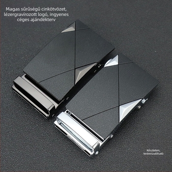 Automatikus övcsat, ötvözet, háromszög csat, két részes készlet, üzleti stílus