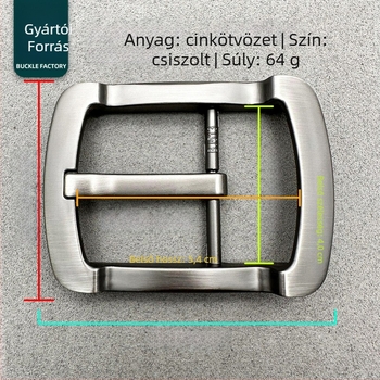 Férfi övcsat – cinkötvözet, japán övcsat, kompatibilis vászonövvel, kültéri/off-road használatra, G-Metal